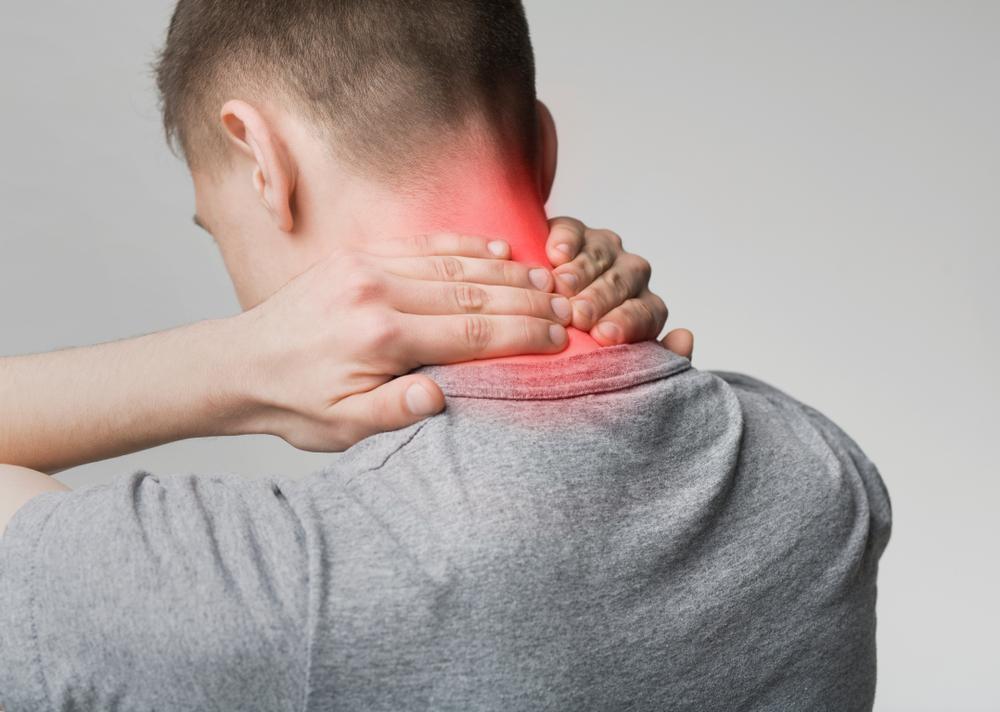 Patient receiving focused care for neck pain